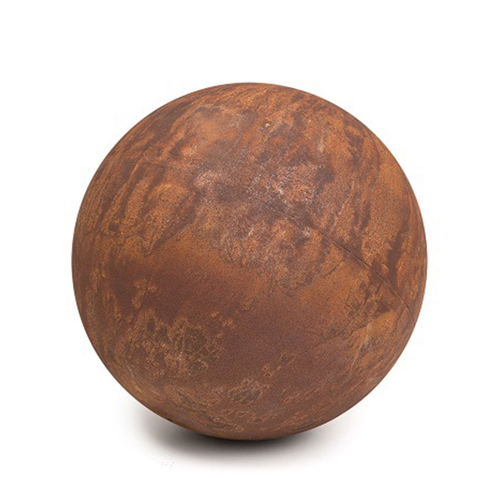 Garden Corten Steel 28cm Ball Round Outdoor Decor - Brown