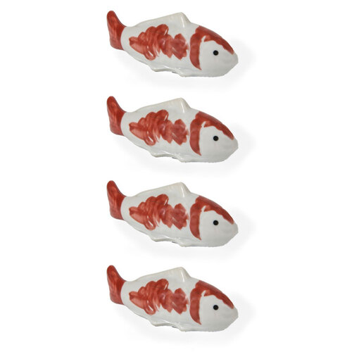 4x Garden 12cm Floating Porcelain Koi Goldfish Outdoor Decor