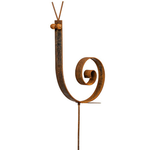 Snail Stake 104x38cm Large Rust Garden Decor