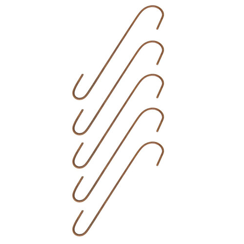5x Garden Rust Metal 30cm Hook Hanger Holder Decor - Large