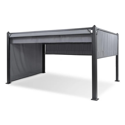 Blumfeldt 3x4m Aluminium Retractable Awning Gazebo Grey
