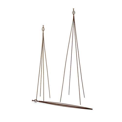 A.FRESCO Metal Stake Support Large Plant Support Pole 170cm - Rust