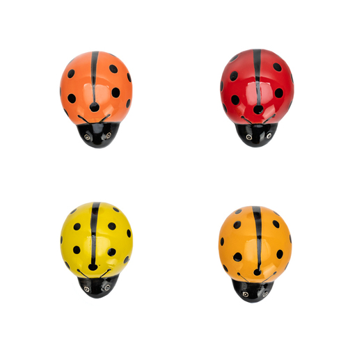 4x Floating Ceramic 10.5cm Ladybugs Ornament Decor Medium - Assorted