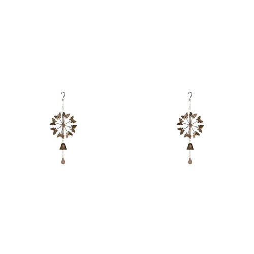 2PK A.FRESCO Carousel Chain Hanging Metal Garden Decor - Assorted