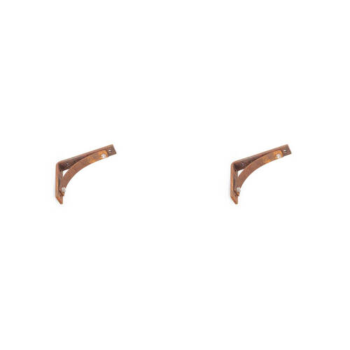 2PK A.FRESCO Corner Metal Wall Bracket Small 10x12cm - Rust