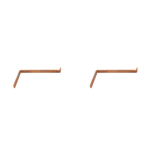 2PK A.FRESCO Metal Wall Heavy-Duty L Bracket Large 30x17cm - Rust