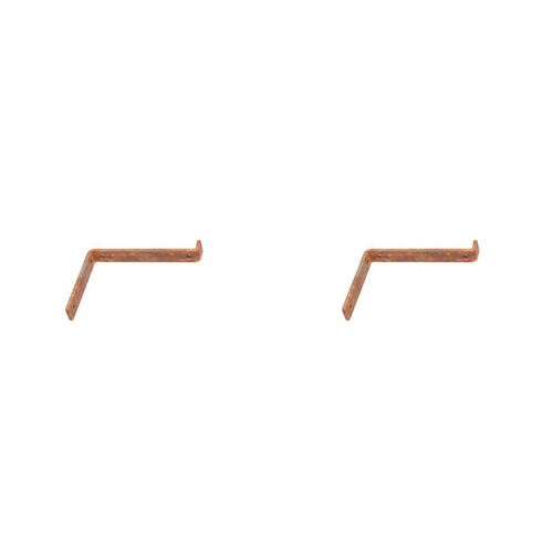 2PK A.FRESCO Metal Wall Heavy-Duty L Bracket Medium 18x15cm - Rust