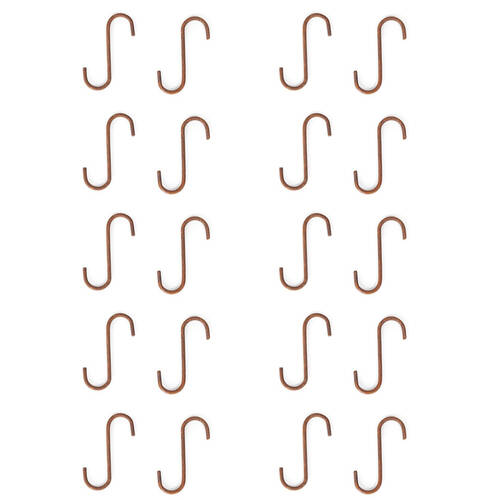 10PK A.FRESCO Metal Garden Wall Hanging Hook Rust XS 2.5x17.5cm - Rust