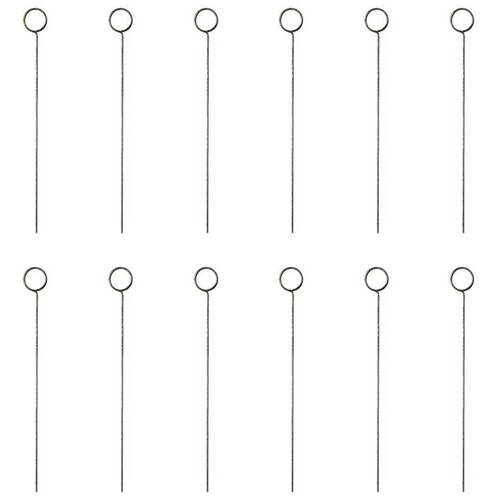 12PK A.FRESCO Mild Steel Uncoated Double Ring Display Stake 30cm