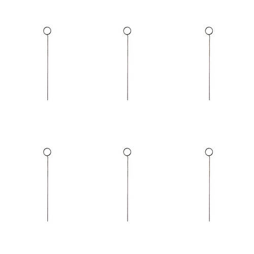 6PK A.FRESCO Mild Steel Uncoated Double Ring Display Stake 30cm