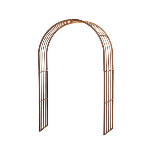 A.FRESCO Metal Garden Arbour/Arch Large 180x230cm - Rust