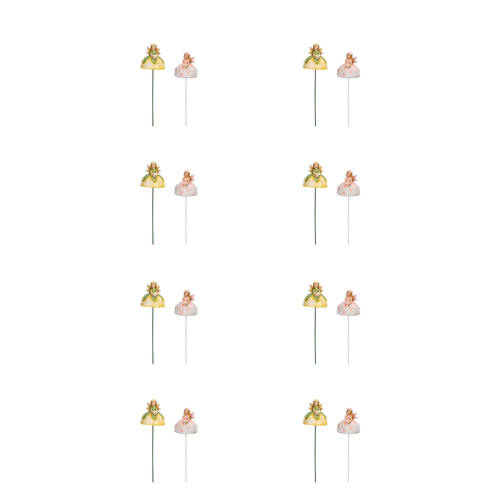 8PK A.FRESCO Resin Stake Fairy On Stick Figurine Garden Plant Pot Decor