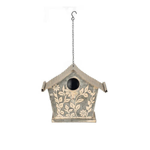  Metal Flower Hanging Bird House/Shelter Garden Decor 23x18.5cm