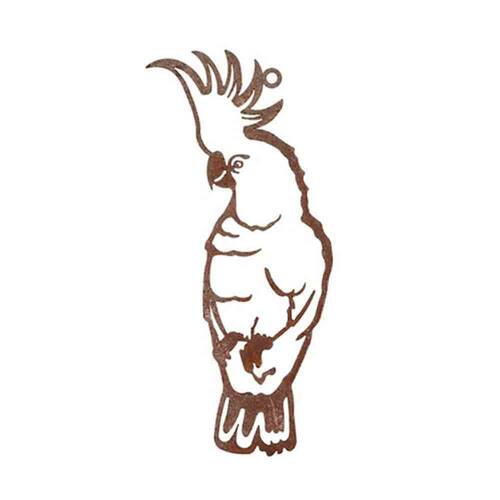  Steel Aussie Birds Silhouette Outdoor Decoration 25x21cm Rust Assorted