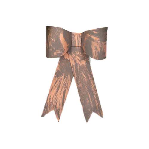  Small Metal Bow Planter Pot Decoration 16x10cm Rust