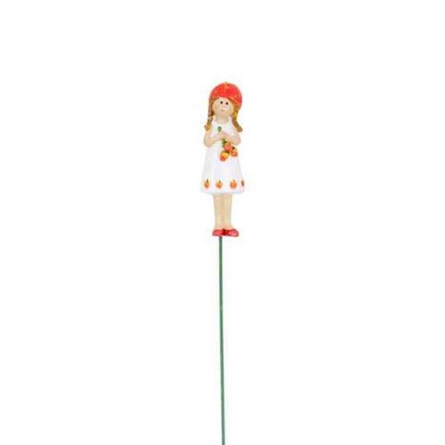  Strawberry Girls On Sticks Outdoor Decoration 26cm Red/White Assorted