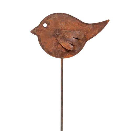 Bird Stake Outdoor Garden Decoration 80cm Rust Assorted