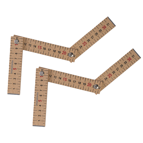 2x MamaMemo Workshop Tools Kids/Children Folding Wooden Ruler Building Toy 3y+