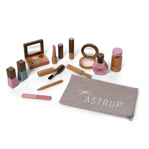 13pc Astrup Wooden Role Play Make Up Toy Set Kids 3y+
