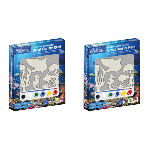 2PK Australian Geographic Create Your Own Wooden Great Barrier Reef Kids Toy 3+