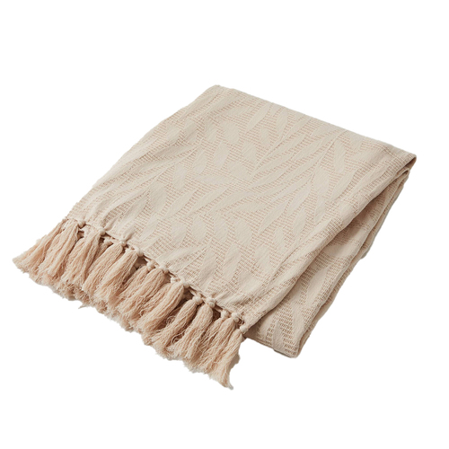 Pilbeam Living Calla 127x152cm Cotton Throw - Blush
