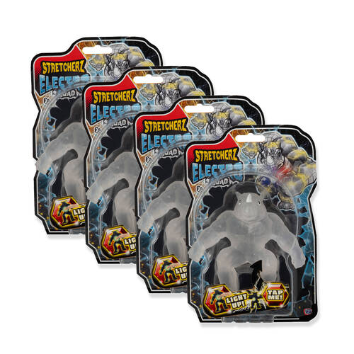 4PK Stretcherz Stretch Electro Squad Kids Action Figures Toy 3y+ Assorted