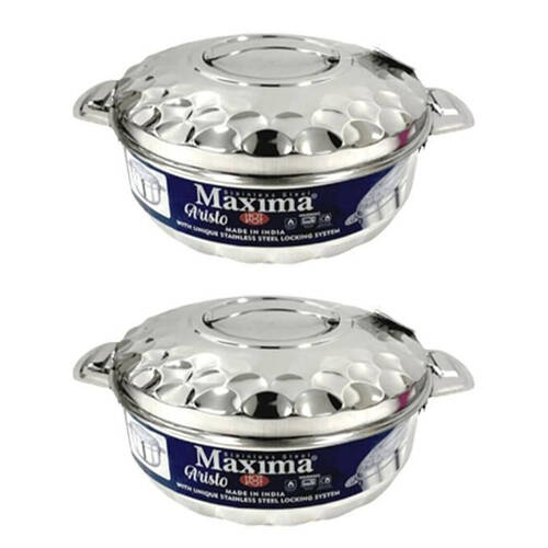 2PK Maxima Stainless Steel Aristo Pot w/ Lid 2.5L Induction Cookware