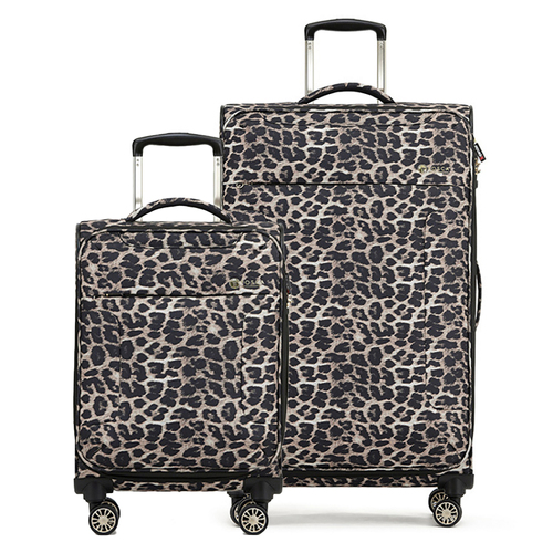 2pc Tosca So-Lite 3.0 20"/29" Travel Trolley Suitcase Luggage S/L Leopard