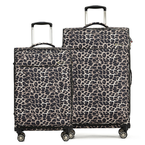 2pc Tosca So-Lite 3.0 25"/29" Checked Trolley Suitcase Luggage M/L Leopard