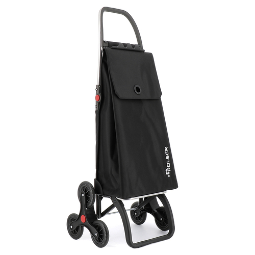 Rolser 43L 6 Wheel Stair Climber Foldable Folding Shopping Trolley 107x47.5cmBlack