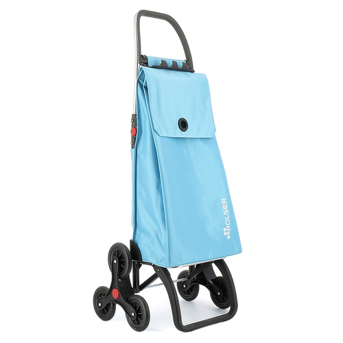 Rolser 43L 6 Wheel Stair Climber Foldable Folding Shopping Trolley 107x47.5cmSky Blue