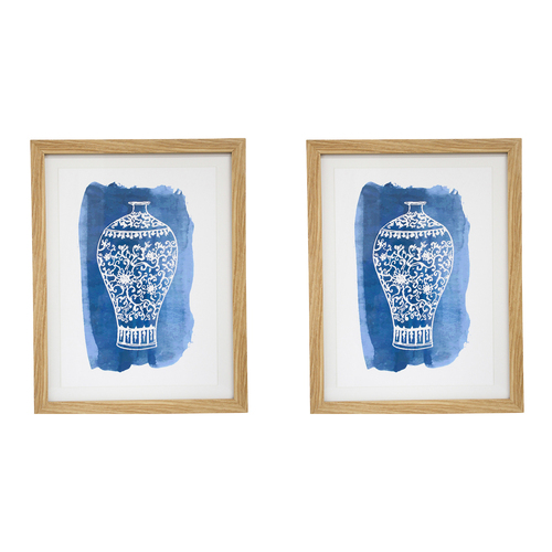 2PK LVD Framed Print Chinoiserie 1 Home Decor 35x45cm