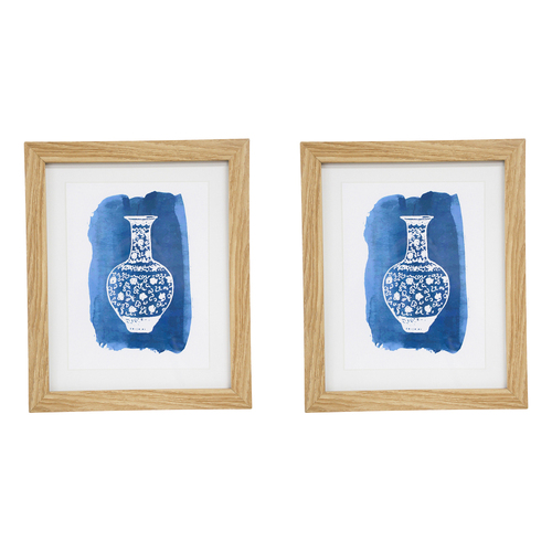 2PK LVD Framed Print Chinoiserie 2 Home Decor 25x30cm