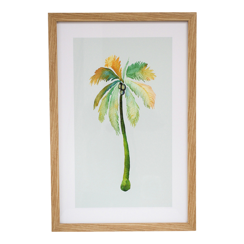 LVD Framed Glass/Rein 40x60cm Print Palm 2 Wall Hanging Art