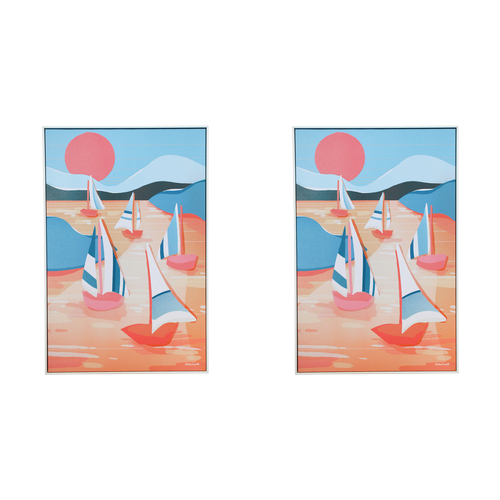 2PK LVD Framed Canvas Island Hopping Home Decor 40x60cm