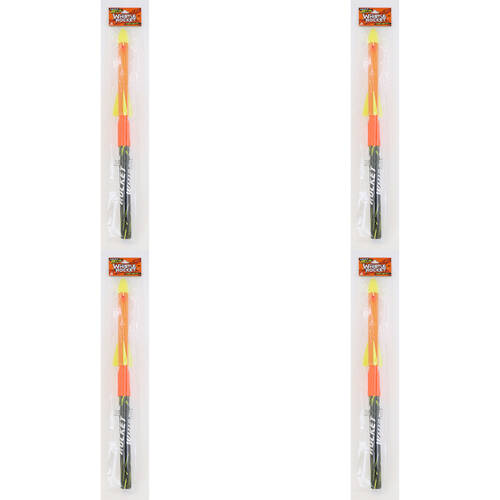 4PK Stunt Flyer Hand Pump Whistle Rocket Kids Toy Assorted 6y+