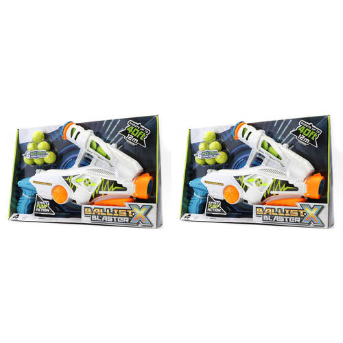 2PK Ballist-X Dragon Fire Ball Blaster Kids Nerf Gun Outdoor Toy w/ 6 Foam Balls