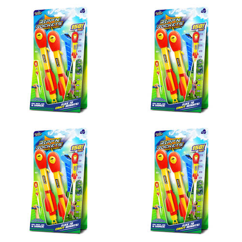 4PK Stunt Flyer Lanard Rippin Whistling Rockets w/ Launcher 6y+