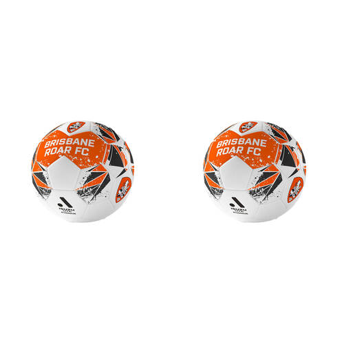 2PK A-League Brisbane Roar A-League Soft PVC Soccer Ball Size 5 - Orange