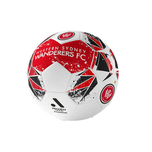 A-League Western Sydney Wanderers Soccer Ball Size 5 - Red