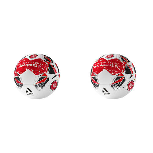 2PK A-League Western Sydney Wanderers Soccer Ball Size 5 - Red