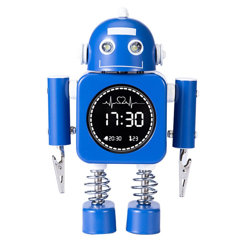 Laser Kids Robot Themed Digital Alarm Clock Blue 3y+