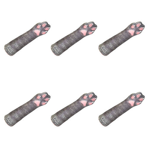 6PK Archie McPhee Latex Finger Cat Paw 11.4cm - Assorted