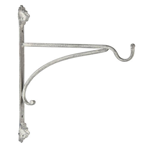 Esschert Design Lion Hanging Basket Wall Hook Galvanized Steel Grey