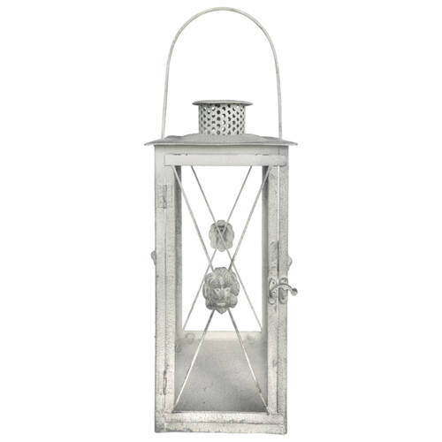 Esschert Design Lion Lantern w/ Handle Galvanized Steel Grey