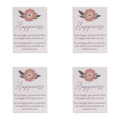 4PK Splosh Amber Garden Happiness Ceramic Magnet Home Decor 6x8cm