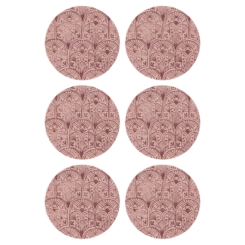 6PK Splosh Amber Garden Pattern 10.5cm Ceramic Coaster Round