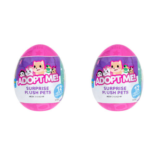 2PK Adopt Me 5 Inch Collectable Little Egg Kids Plush Stuffed Toy 6y+ Assorted