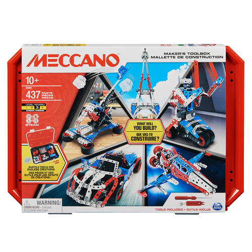 437pc Meccano Ultimate Maker's Toolbox Kids Building Set 10Y+