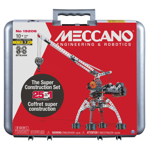 638pc Meccano 25-in-1 Construction Building Set With Case 10Y+
